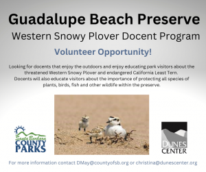 Guadalupe Beach Preserve Western Snowy Plover Docent Program